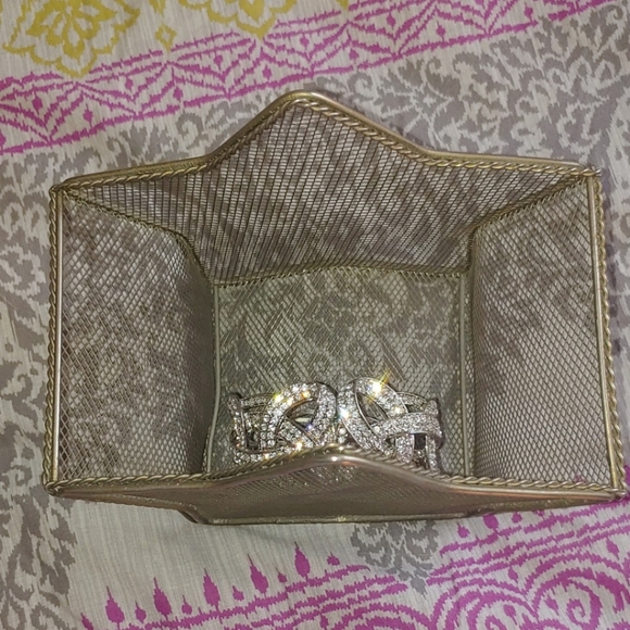 Silver Crystal Rhinestone Clasp Bracelet EUC - Picture 10 of 10